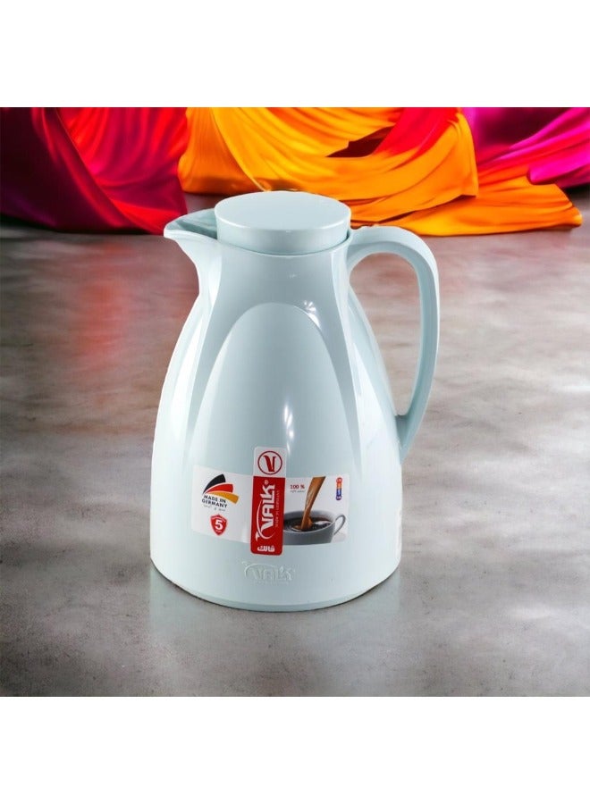 VALK GERMAN Vacuum Flask With Double Wall Glass 1.0 Liter Wide Mouth With Anti-Leakage Made in Germany - Image 2